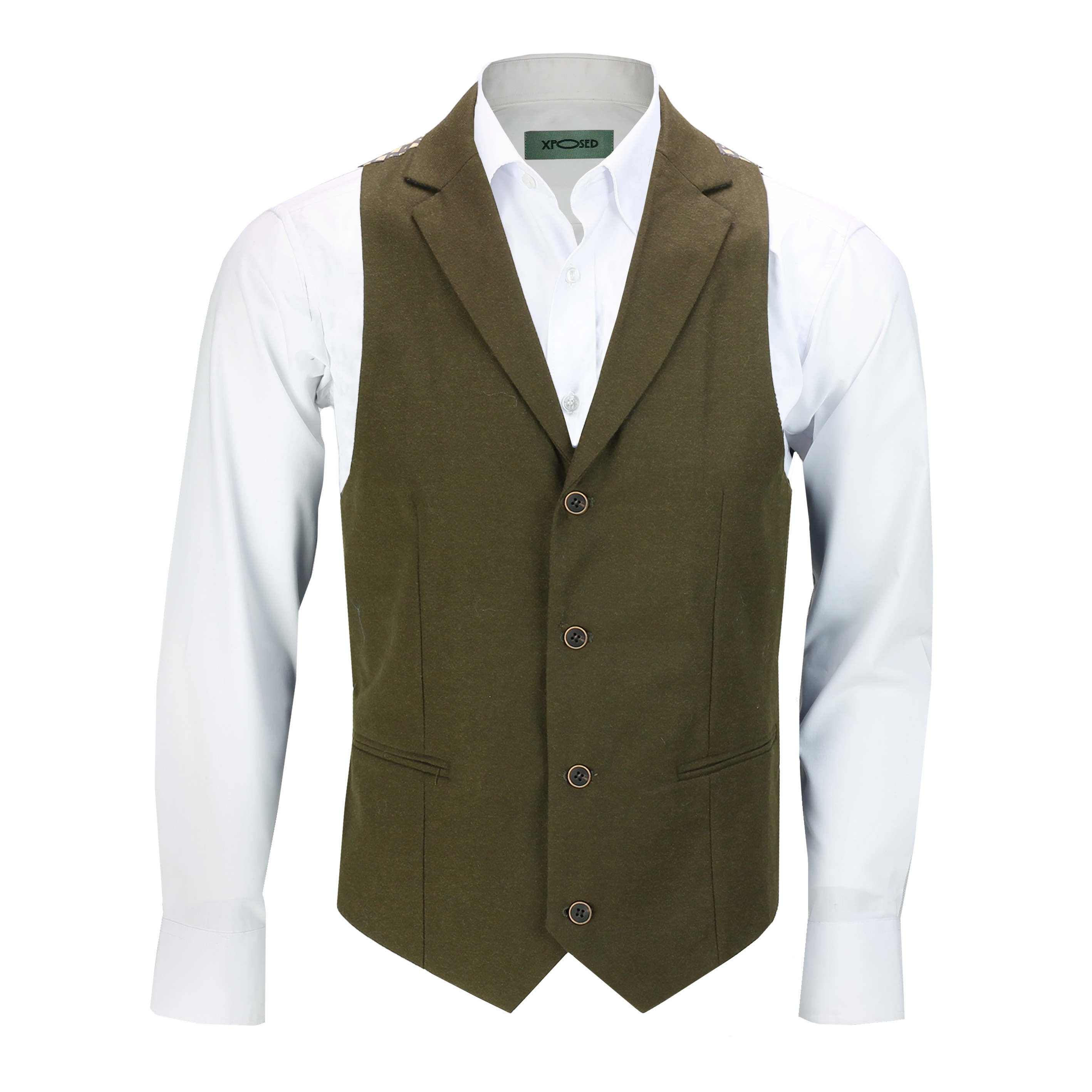 Mens Classic Collar Waistcoat Retro Vintage Style Tailored Fit Smart Formal  Vest